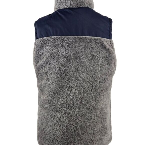 NFL New England Patriots Blue and Red Reversible Puffer and Fleece Vest - Picture 7 of 10